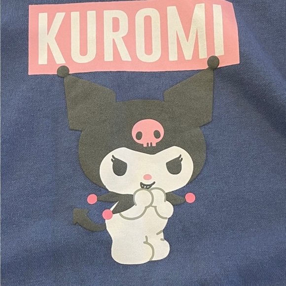 Sanrio My Melody Kuromi Graphic Print Sweatshirt Blue sz Small - Picture 4 of 7